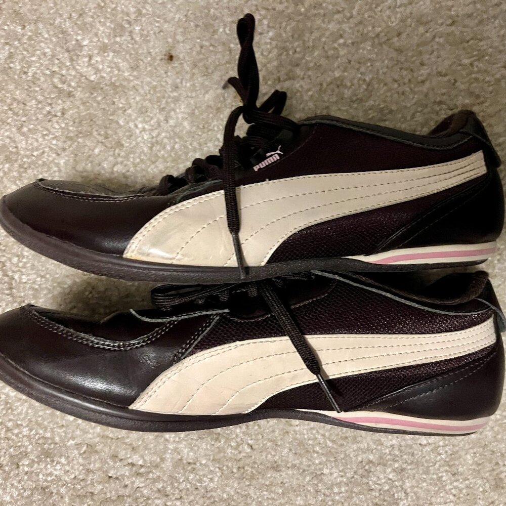 Vintage Puma Repli Cat - Brown Leather - Women's 9.5